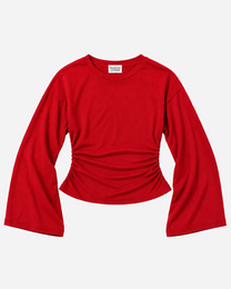 Sinched Waist Longsleeve T-Shirt Red – SEISHIKI STUDIO