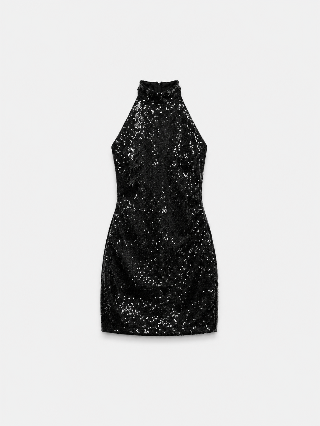 SEQUIN BOW NECK DETAIL DRESS BLACK | SEISHIKI STUDIO