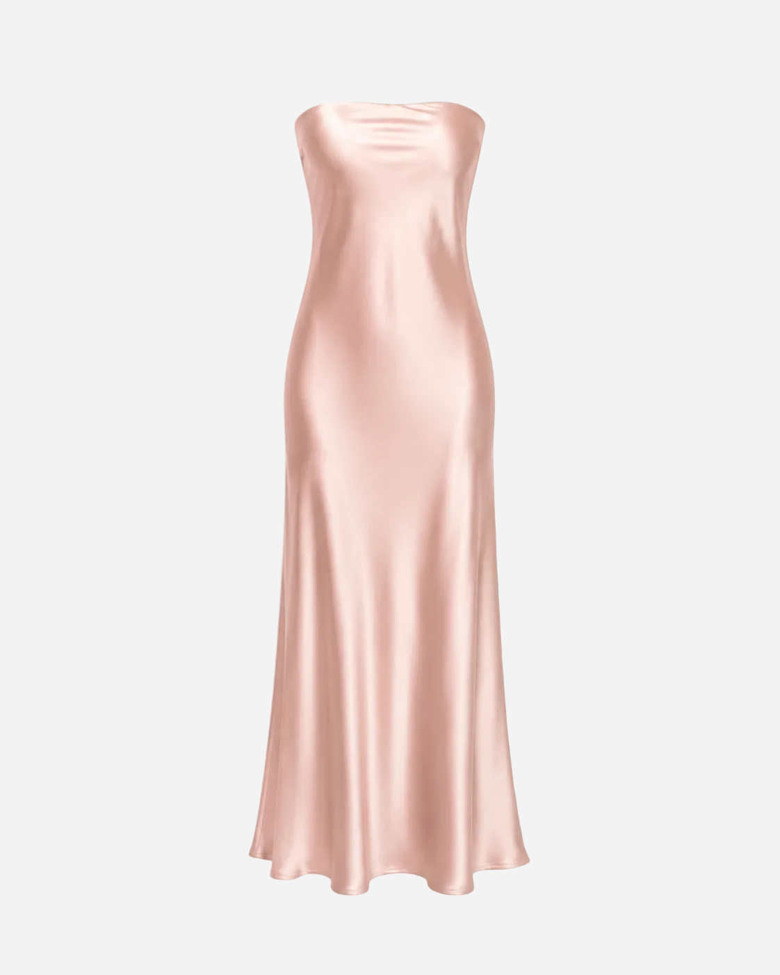 strapless silky dress rose | SEISHIKI STUDIO