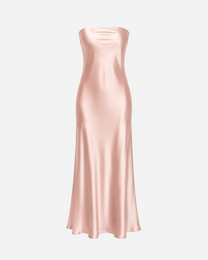 strapless silky dress rose | SEISHIKI STUDIO