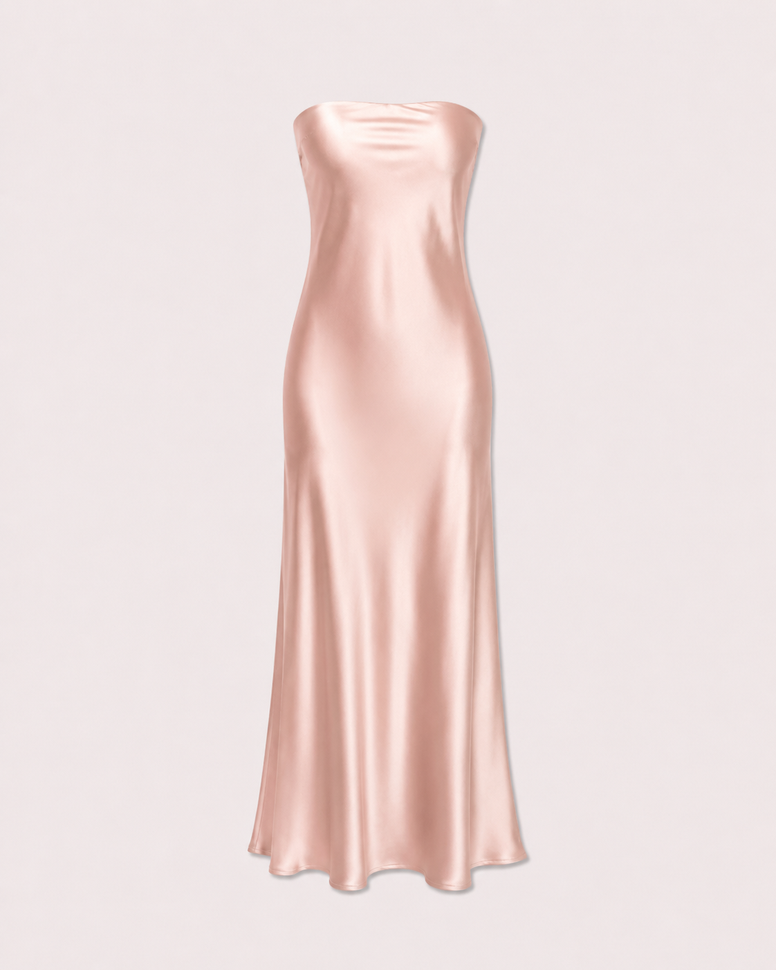 strapless silky dress rose | SEISHIKI STUDIO