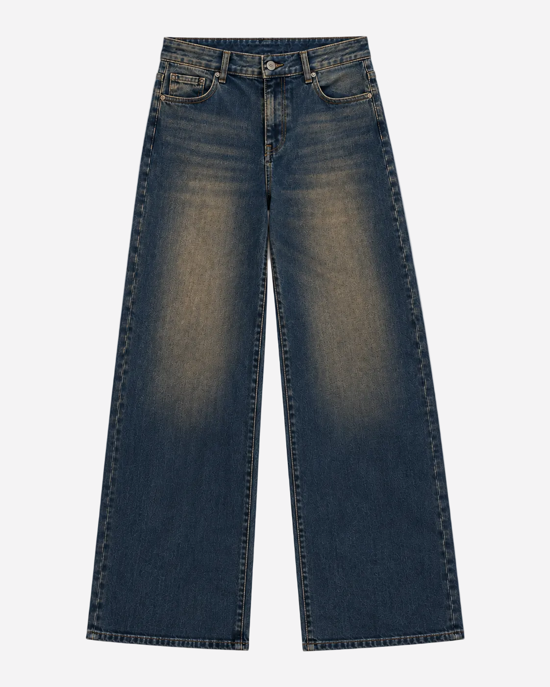 Stretchy Medium Vintage Wash Wide Leg Jeans, curvy fit, 79 cm inseam – SEISHIKI STUDIO
