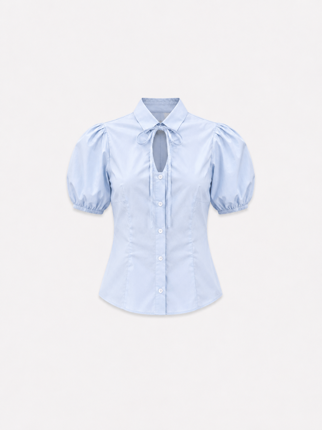 SEISHIKI STUDIO shortsleeve puffy sleeve blouse blue