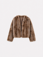 CROPPED FAUX FUR JACKET | SEISHIKI STUDIO