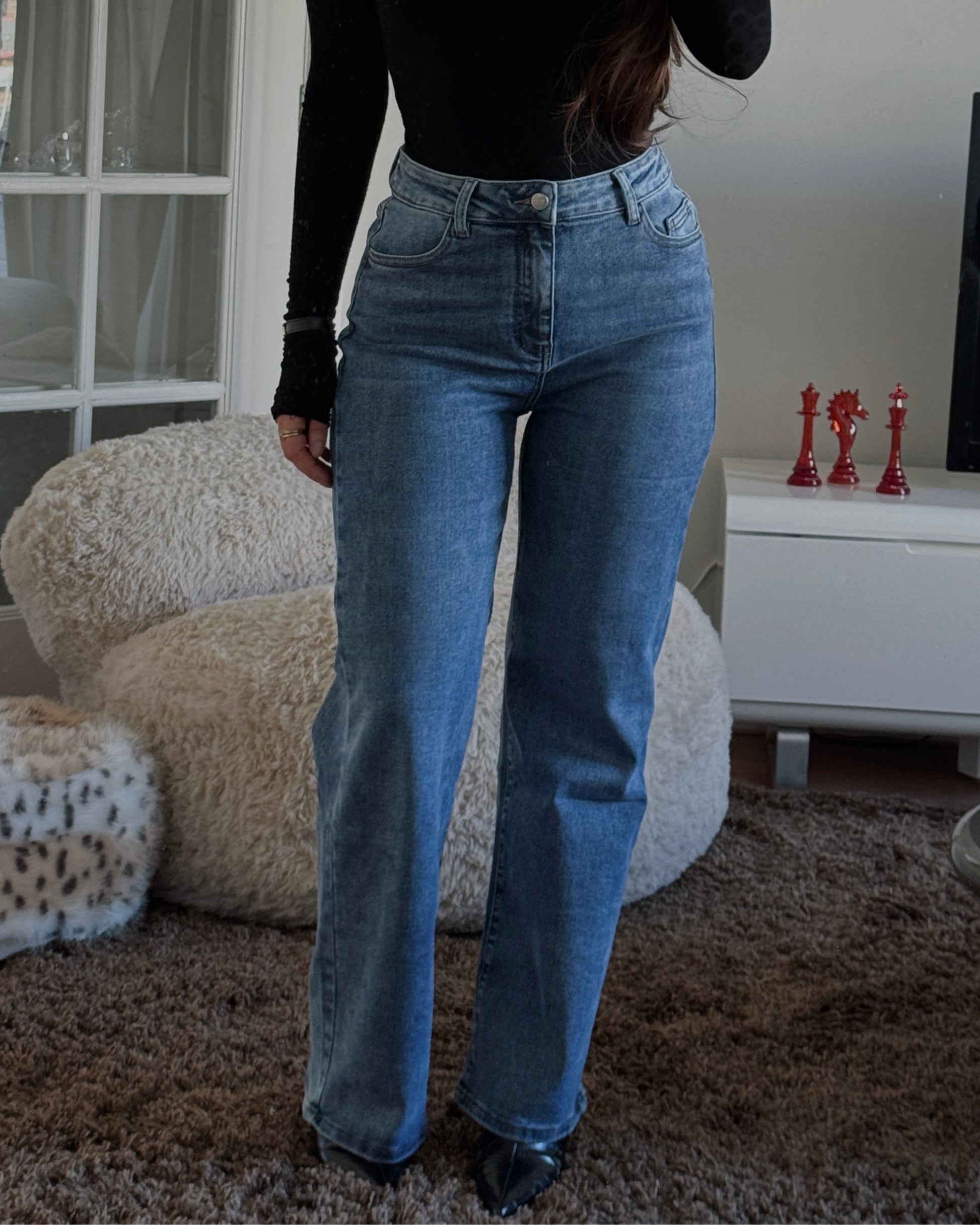 003 - THE SUPER STRETCHY WIDE LEG JEANS BLUE - INSEAM 79CM | SEISHIKI STUDIO