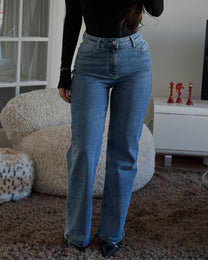 003 - THE SUPER STRETCHY WIDE LEG JEANS BLUE - INSEAM 79CM | SEISHIKI STUDIO