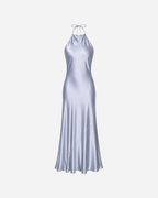 halter top silky dress blue | SEISHIKI STUDIO