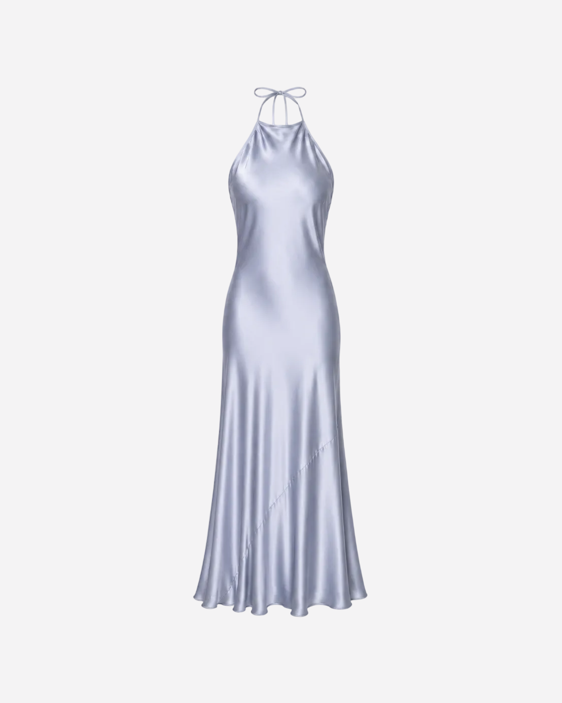 halter top silky dress blue | SEISHIKI STUDIO