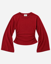 Sinched Waist Longsleeve T-Shirt Burgundy – SEISHIKI STUDIO