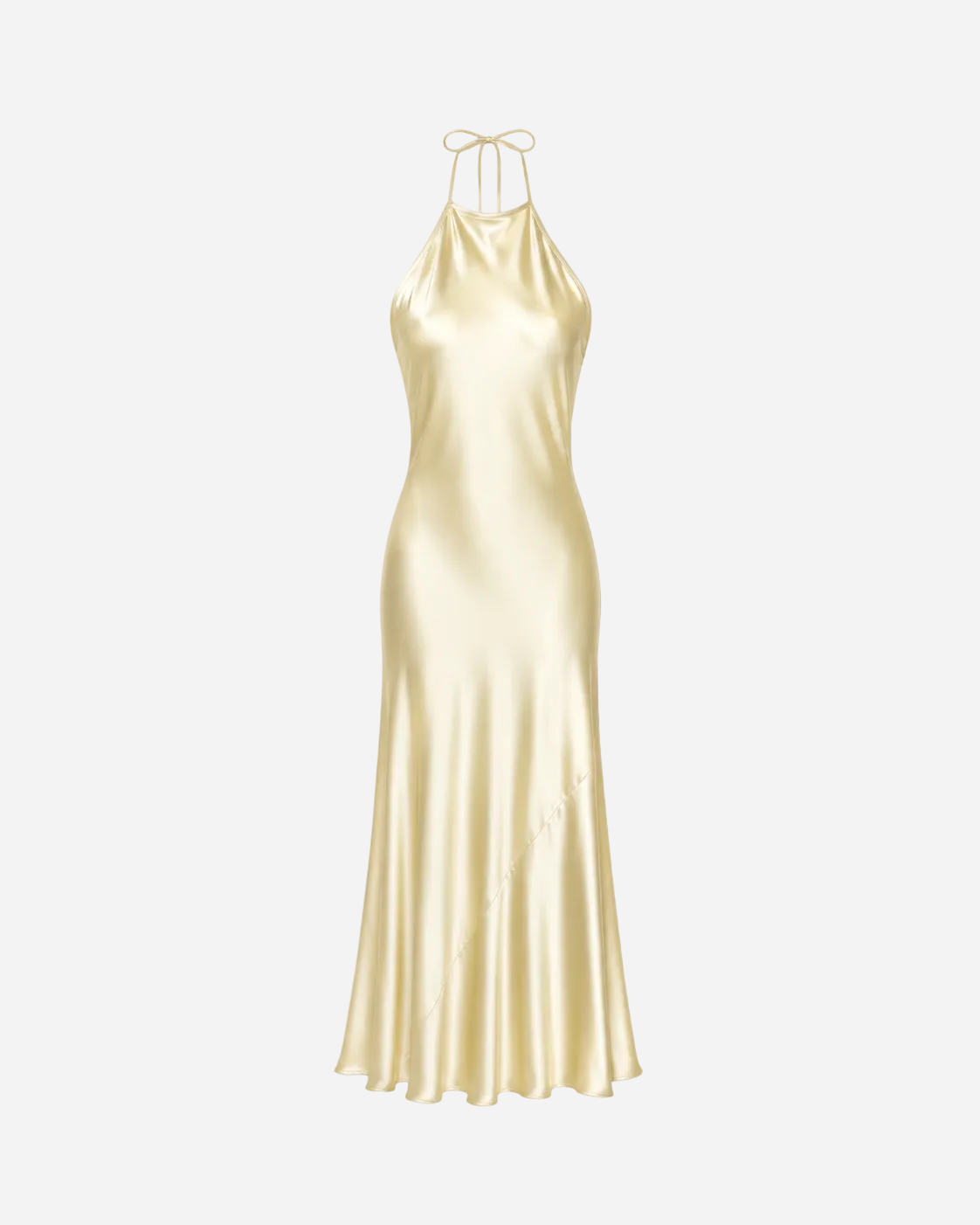 halter top silky dress yellow | SEISHIKI STUDIO