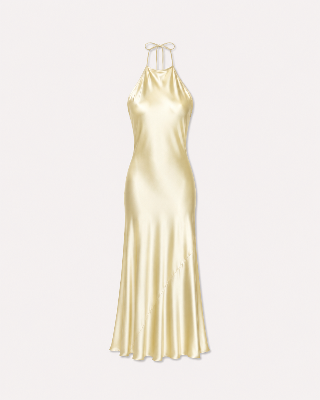 halter top silky dress yellow | SEISHIKI STUDIO
