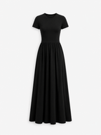 ultra stretchy shortsleeve basic dress black