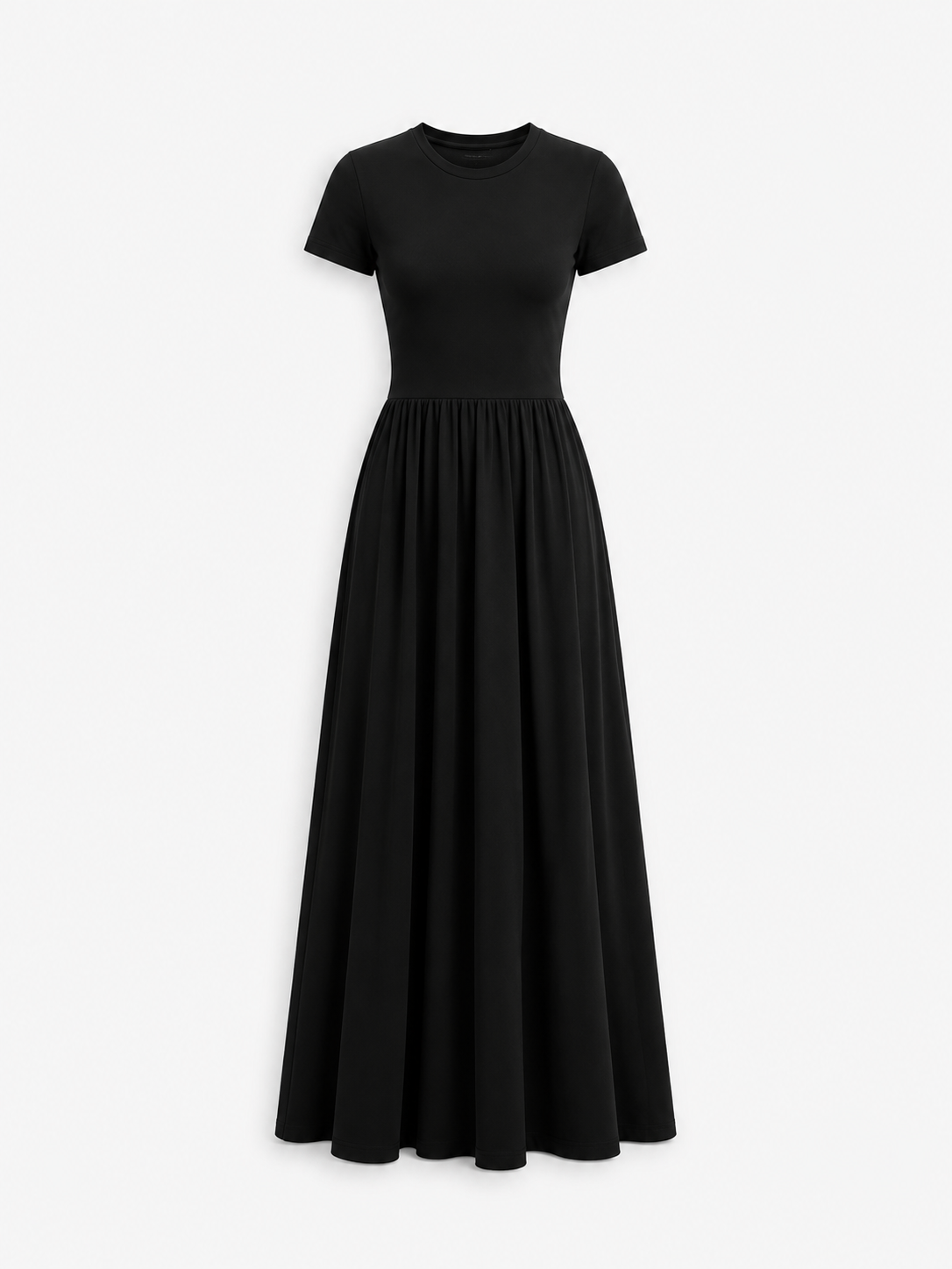 ultra stretchy shortsleeve basic dress black