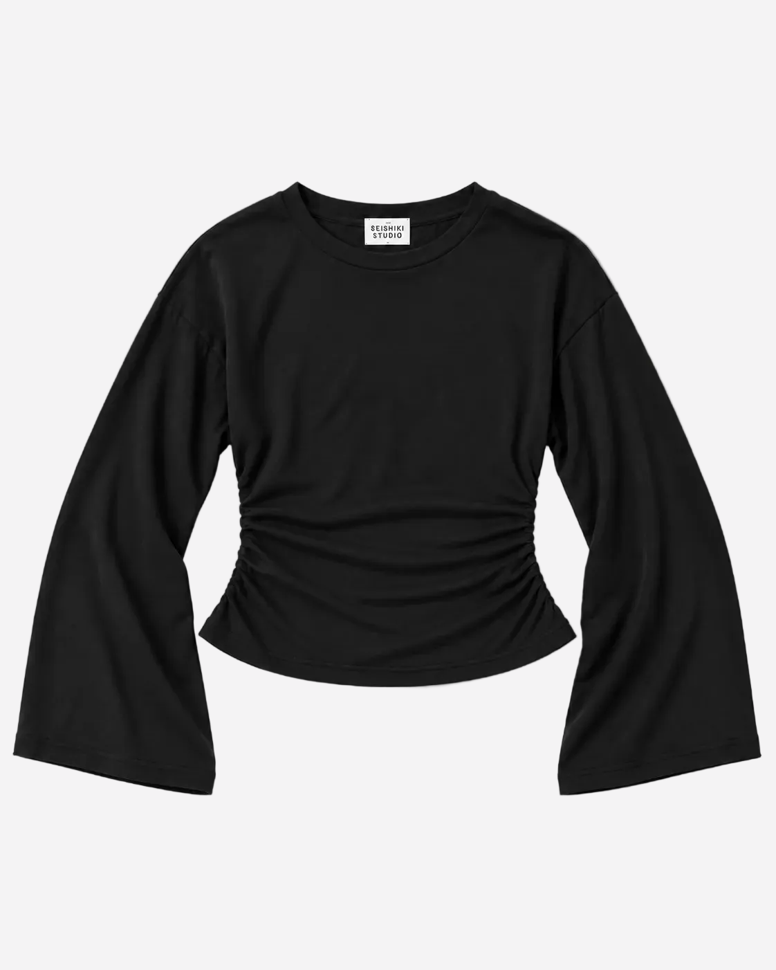 Sinched Waist Longsleeve T-Shirt Black – SEISHIKI STUDIO