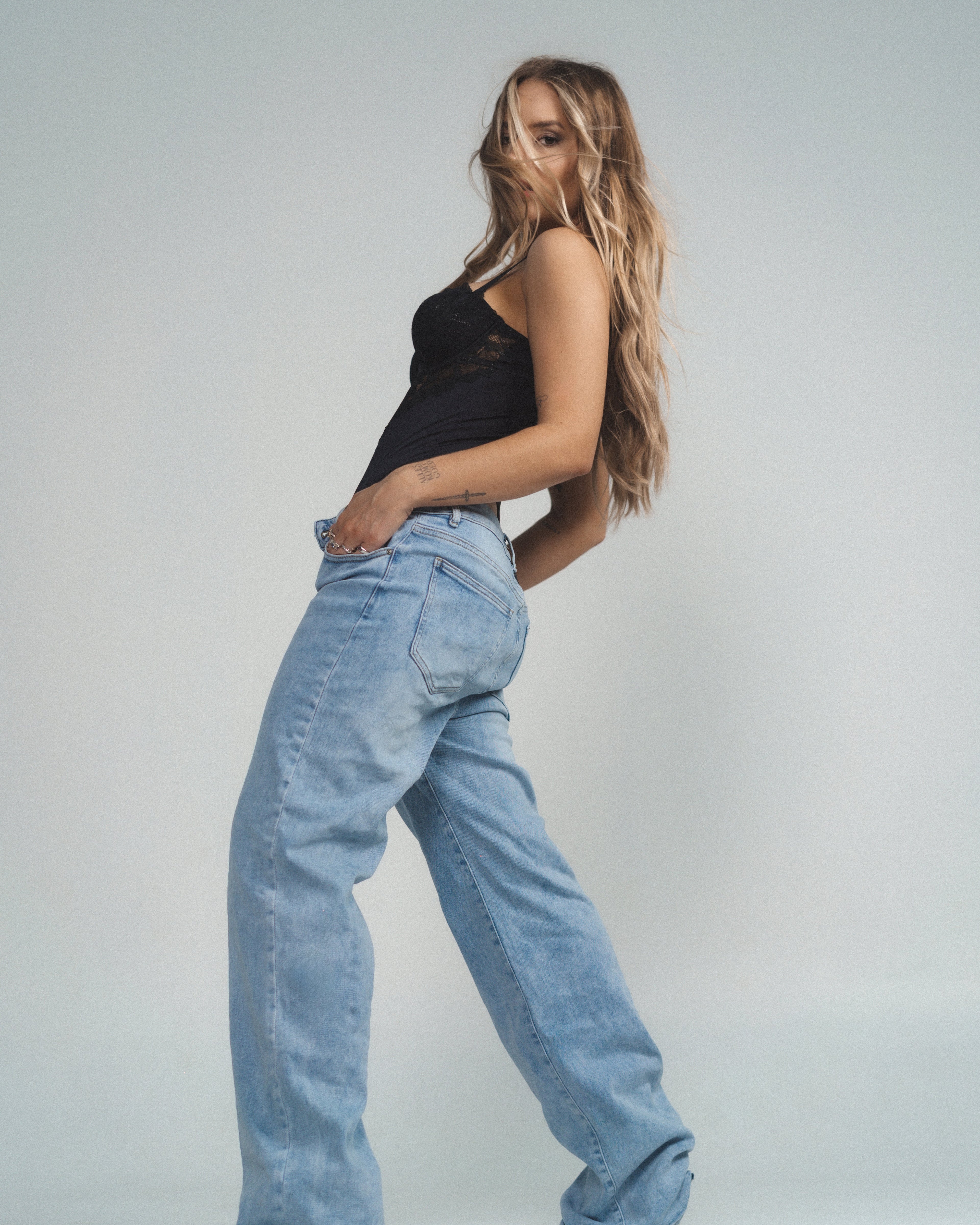 HAIRATO Wide Leg Jeans - INSEAM 83CM