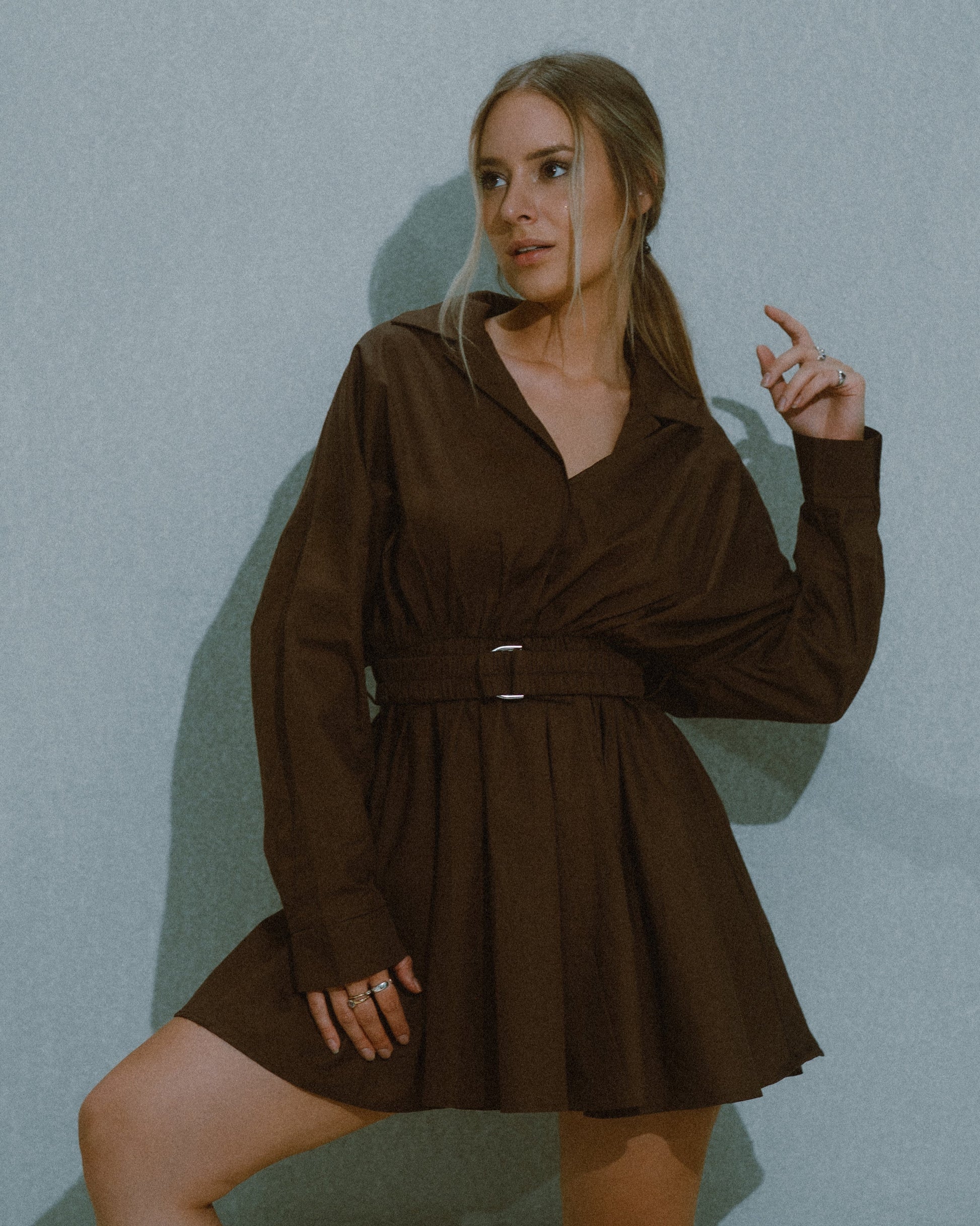 FUZAKETA Dress BROWN