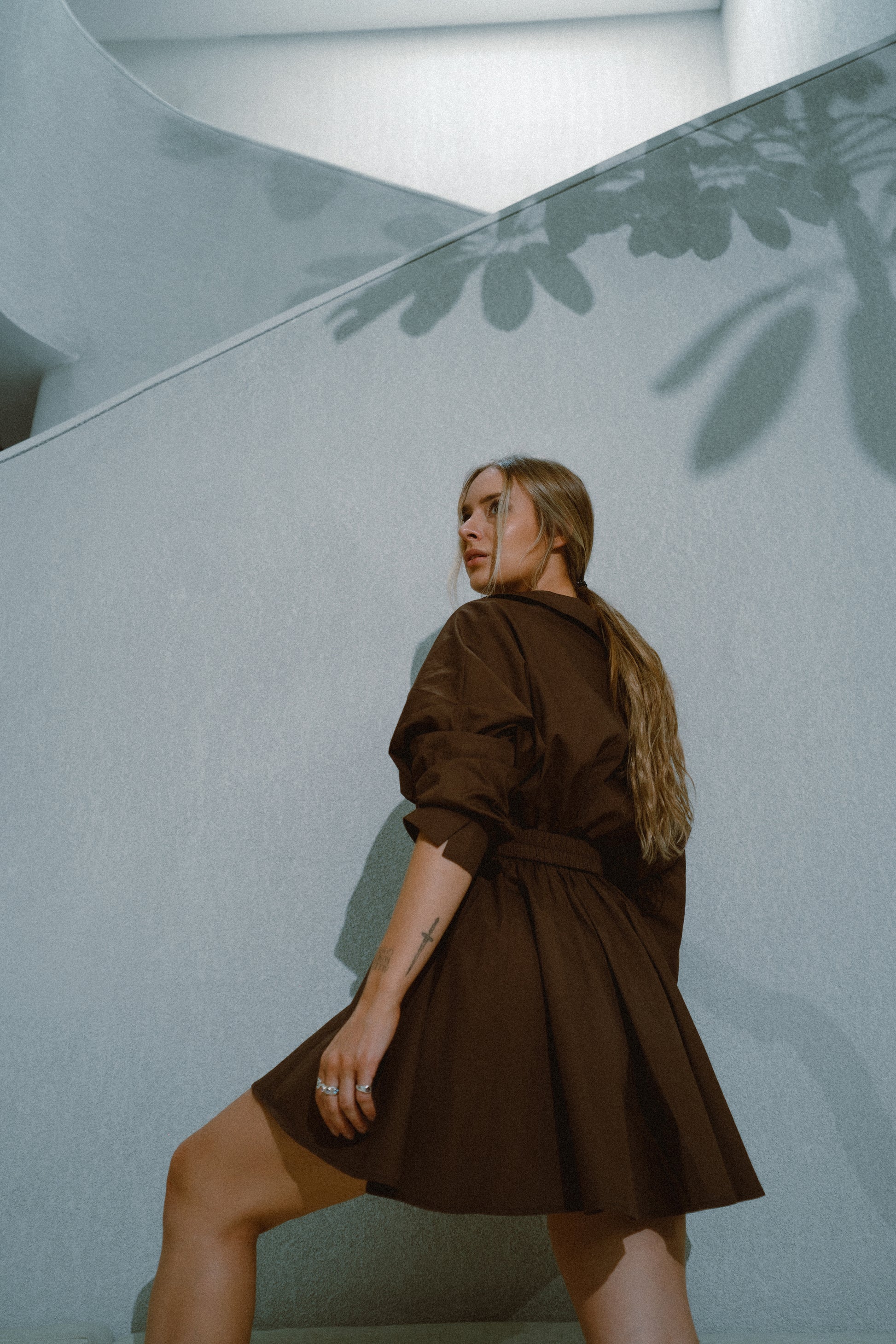 FUZAKETA Dress BROWN