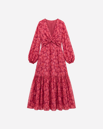 Curvy Floral Wrap Maxi Dress Pink | SEISHIKI STUDIO