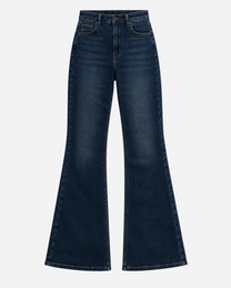 Stretchy Medium Wash Flare Jeans, curvy fit, 80 cm inseam – SEISHIKI STUDIO