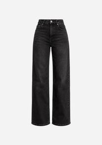 TALL - INSEAM 86CM - BUTTER FLEX STRETCHY DARK GREY Wide Leg Jeans | SEISHIKI STUDIO