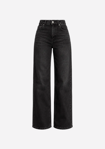 Butter Flex Stretchy Dark Grey Wide Leg Jeans – Curvy Fit – Tall – Inseam 86cm | SEISHIKI STUDIO