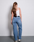 BASIC LIGHT WASH STRAIGHT LEG JEANS - INSEAM 76CM