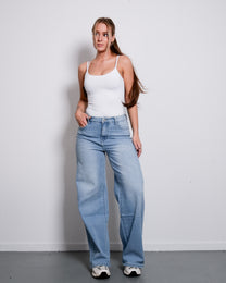 LIGHT STRETCH MEDIUM WAIST ULTRA WIDE LEG JEANS - INSEAM 78CM | SEISHIKI STUDIO