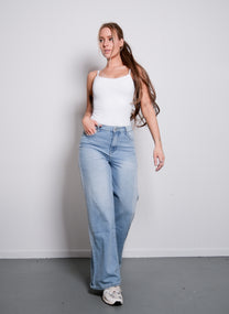 LIGHT STRETCH MEDIUM WAIST ULTRA WIDE LEG JEANS - INSEAM 78CM | SEISHIKI STUDIO