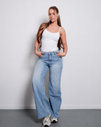 JEANS  MIT TIEFEM SCHRITT UND EXTRA WIDE LEG JEANS  INNENBEINLÄNGE 78 CM