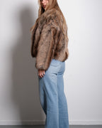 CROPPED FAUX FUR JACKET