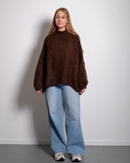 LONG OVERSIZED KNIT BROWN