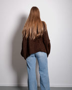 LONG OVERSIZED KNIT BROWN