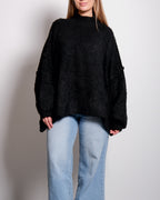 Pull long oversize noir