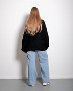 Pull long oversize noir