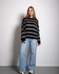 Stretchy 3 Stripe Knit Black – SEISHIKI STUDIO