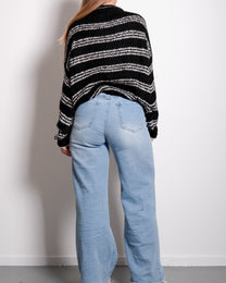 Stretchy 3 Stripe Knit Black – SEISHIKI STUDIO