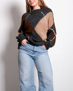 CHECKERED SWEATER GREY