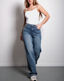 TALL STRETCHY DARK WASH WIDE LEG JEANS - INSEAM 86CM | SEISHIKI STUDIO