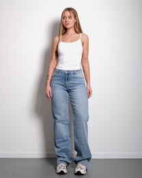 Stretchy Light Wash Wide Leg Jeans, curvy fit, 86 cm inseam, tall – SEISHIKI STUDIO