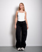 BARREL JEANS BLACK - INSEAM 83CM