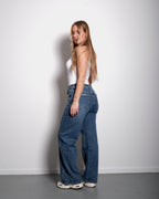 JEANS WIDE LEG Nieten, JEANS Waschung – Schrittlänge 80 cm