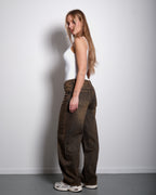 DIRTY WASH SPARKLE BALLOON JEANS - INSEAM 75CM