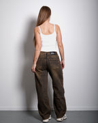 DIRTY WASH SPARKLE BALLOON JEANS - INSEAM 75CM