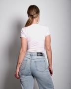 SEISHIKI STUDIO Superelastisches, Stretchy Oberteil mit kurzen Ärmeln, rosa