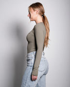 SEISHIKI STUDIO Super Stretchy topje met lange mouwen, groen