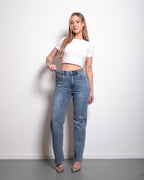 SUPER STRETCHY HIKARI Stretchy Back Straight Leg Jeans | SEISHIKI STUDIO