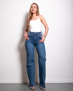 DARK WASH ALL OVER SPARKLE JEANS - INSEAM 80CM