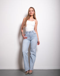STRETCHY LIGHT WASH ALL OVER SPARKLE JEANS - INSEAM 80CM | SEISHIKI STUDIO