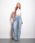 MEDIUM WASH ALL OVER SPARKLE JEANS - INSEAM 80CM