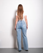 MEDIUM WASH ALL OVER SPARKLE JEANS - INSEAM 80CM